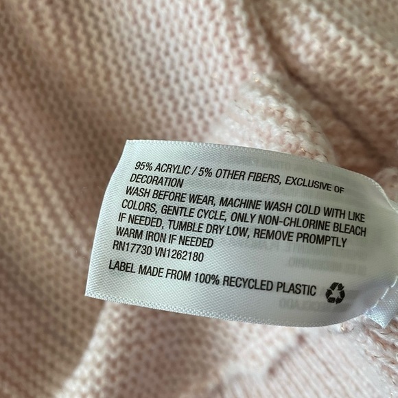 Cat & Jack, Girls Sweater Poncho, Pink, Barbiecore, Size 2T/3T - Picture 14 of 16